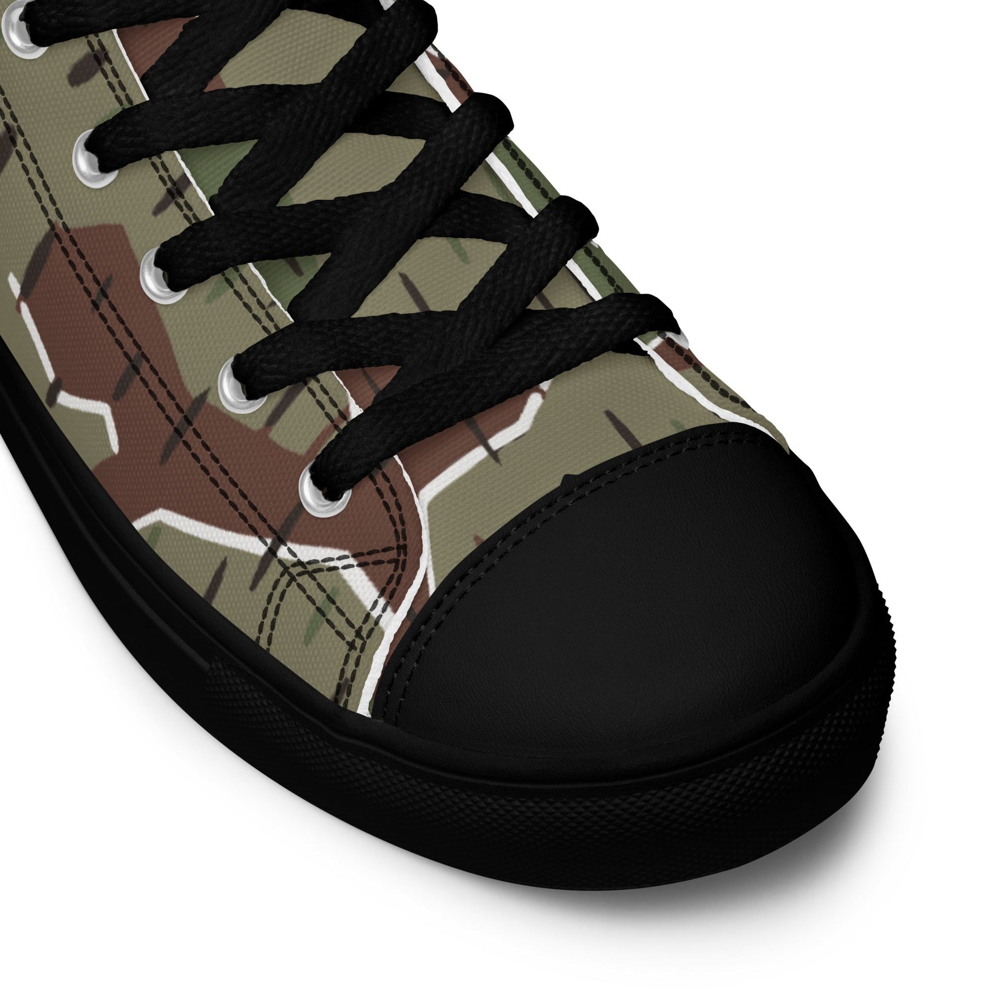 German Splittermuster Bundeswehr Paratrooper CAMO Mens high top canvas shoes - High Top Canvas Shoes