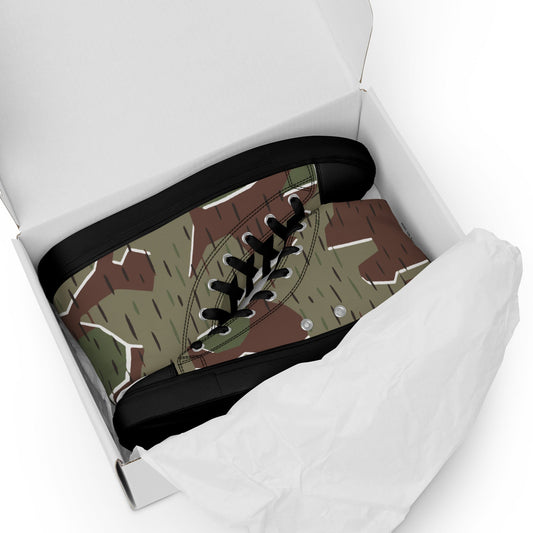 German Splittermuster Bundeswehr Paratrooper CAMO Mens high top canvas shoes - High Top Canvas Shoes