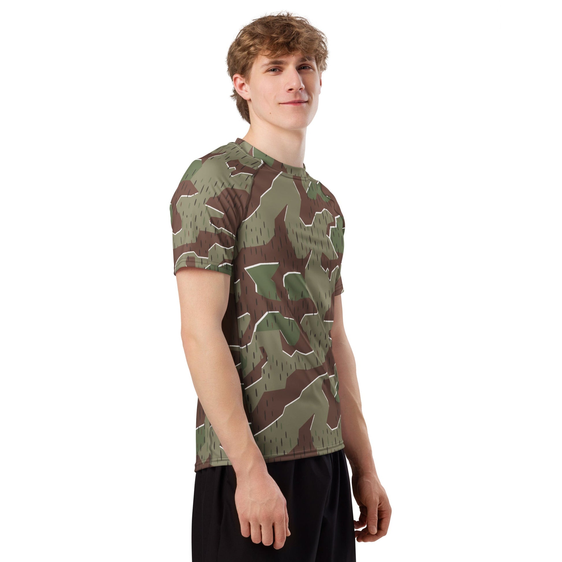 German Splittermuster Bundeswehr Paratrooper CAMO Mens Short-Sleeve Rash Guard - Short-sleeve Guards