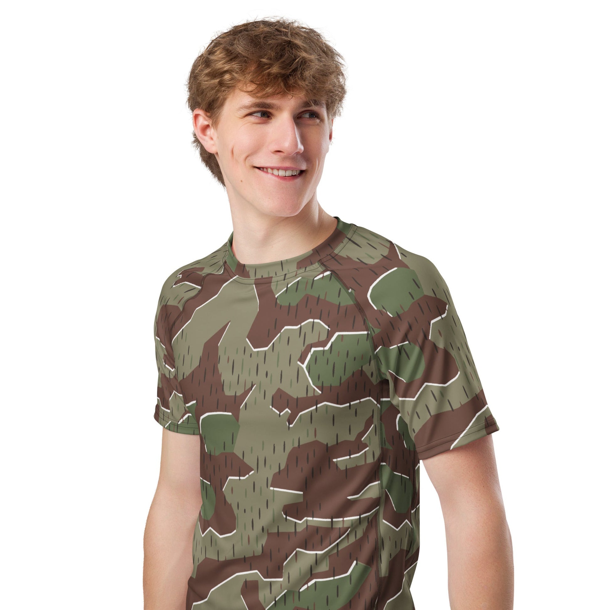 German Splittermuster Bundeswehr Paratrooper CAMO Mens Short-Sleeve Rash Guard - Short-sleeve Guards