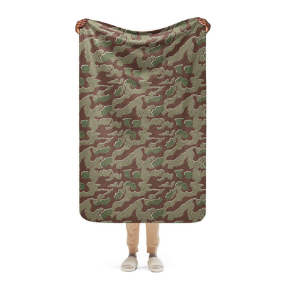 German Splittermuster Bundeswehr Paratrooper CAMO Sherpa blanket - 37″×57″ - Blankets