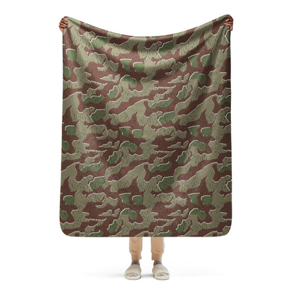 German Splittermuster Bundeswehr Paratrooper CAMO Sherpa blanket - 50″×60″ - Blankets