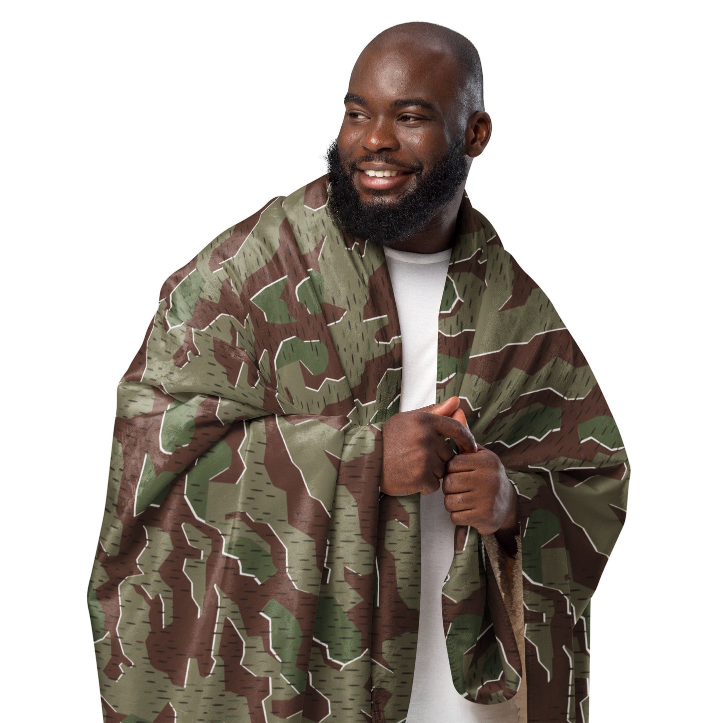 German Splittermuster Bundeswehr Paratrooper CAMO Sherpa blanket - Blankets