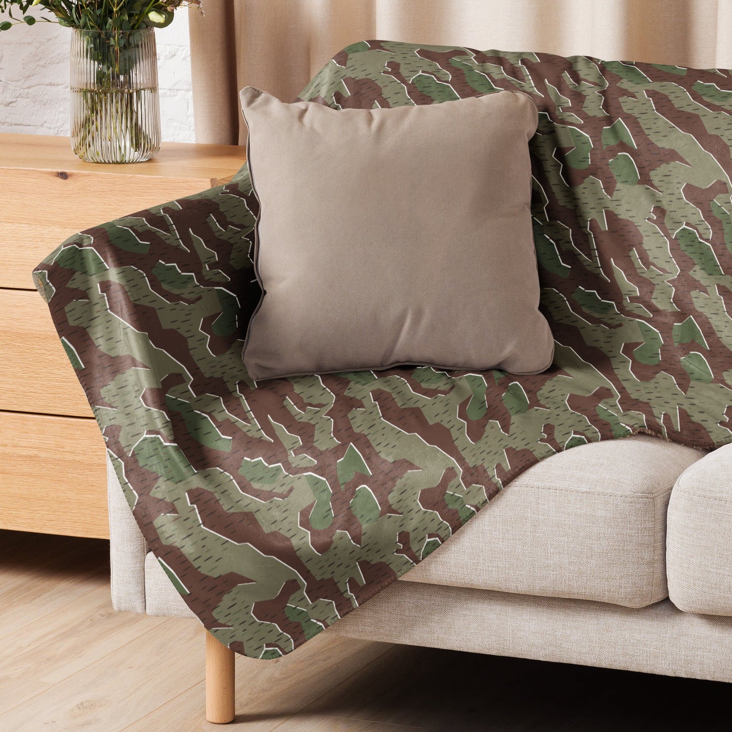 German Splittermuster Bundeswehr Paratrooper CAMO Sherpa blanket - Blankets