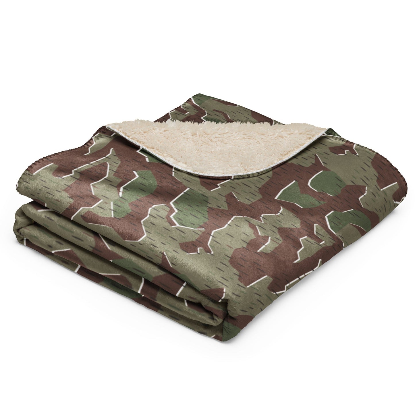 German Splittermuster Bundeswehr Paratrooper CAMO Sherpa blanket - Blankets