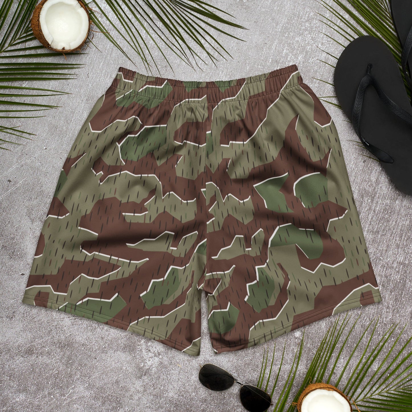German Splittermuster Bundeswehr Paratrooper CAMO Unisex Athletic Long Shorts