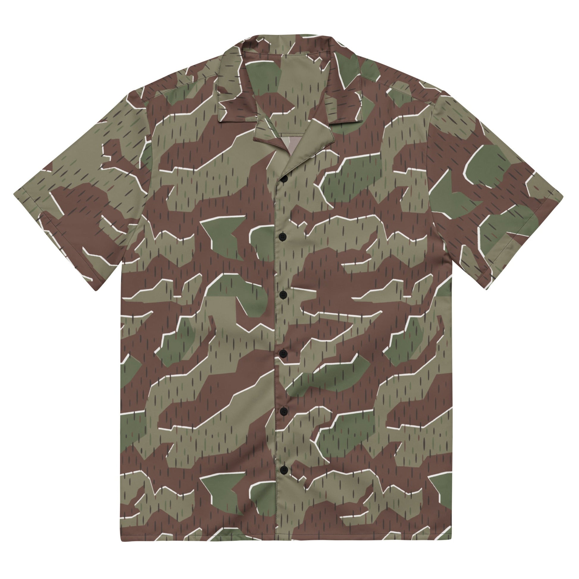German Splittermuster Bundeswehr Paratrooper CAMO Unisex button shirt - 2XS - Button Shirts
