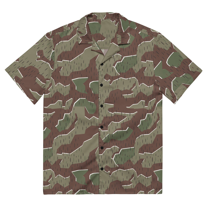 Splittermuster Bundeswehr Paratrooper CAMO Unisex Short-Sleeve Button Shirt - 2XS - Button-Up