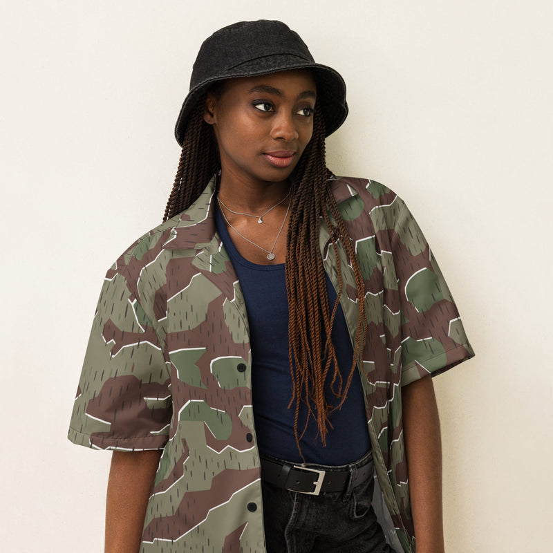 Splittermuster Bundeswehr Paratrooper CAMO Unisex Short-Sleeve Button Shirt - Button-Up