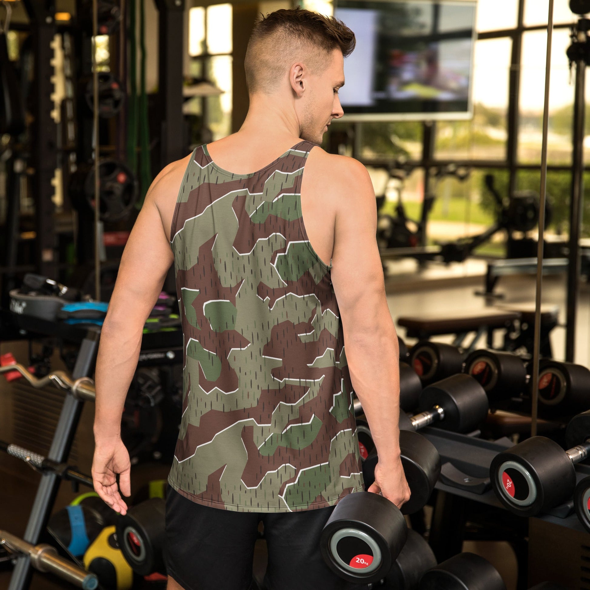 German Splittermuster Bundeswehr Paratrooper CAMO Unisex Tank Top - Tops