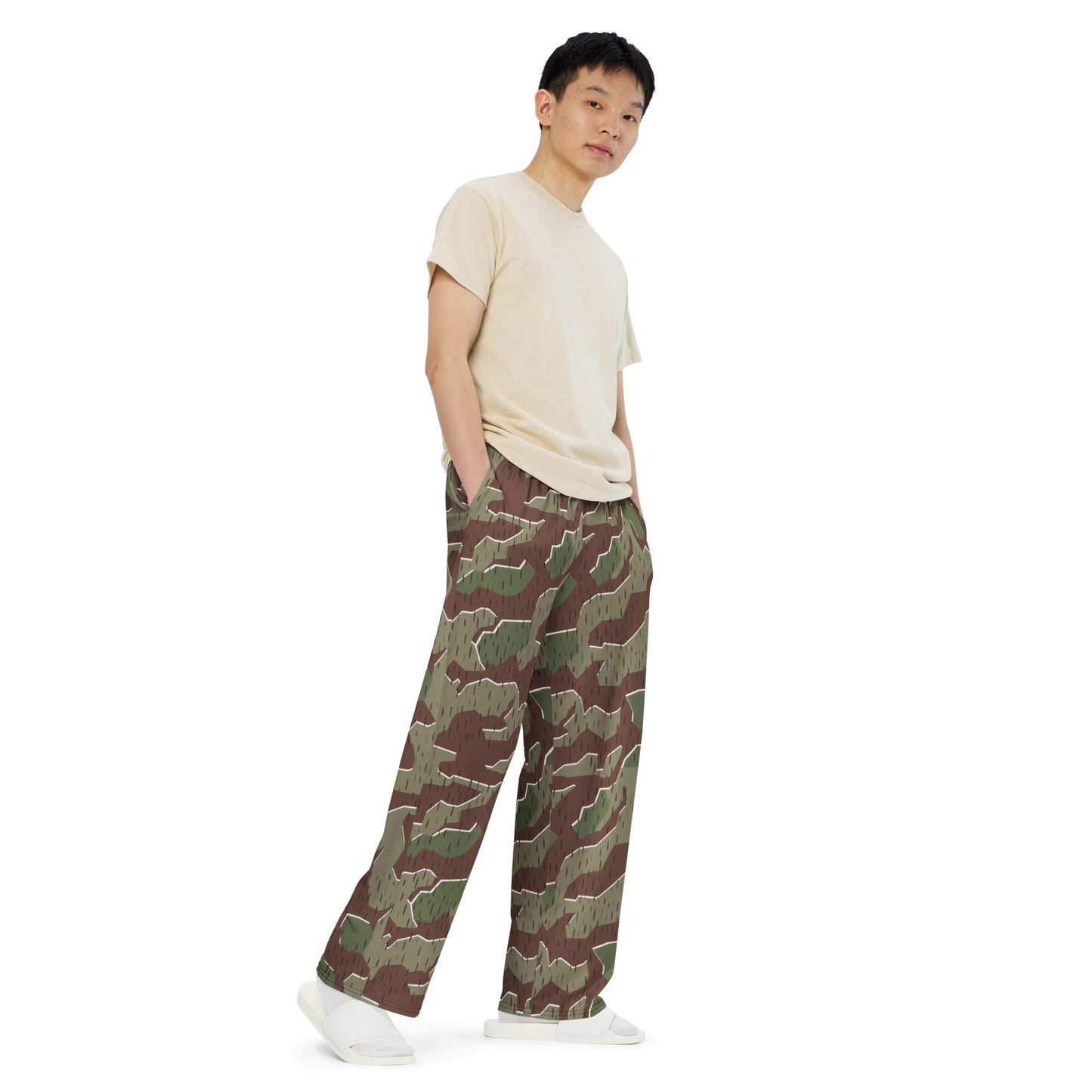 German Splittermuster Bundeswehr Paratrooper CAMO unisex wide-leg pants - Wide-leg Pants