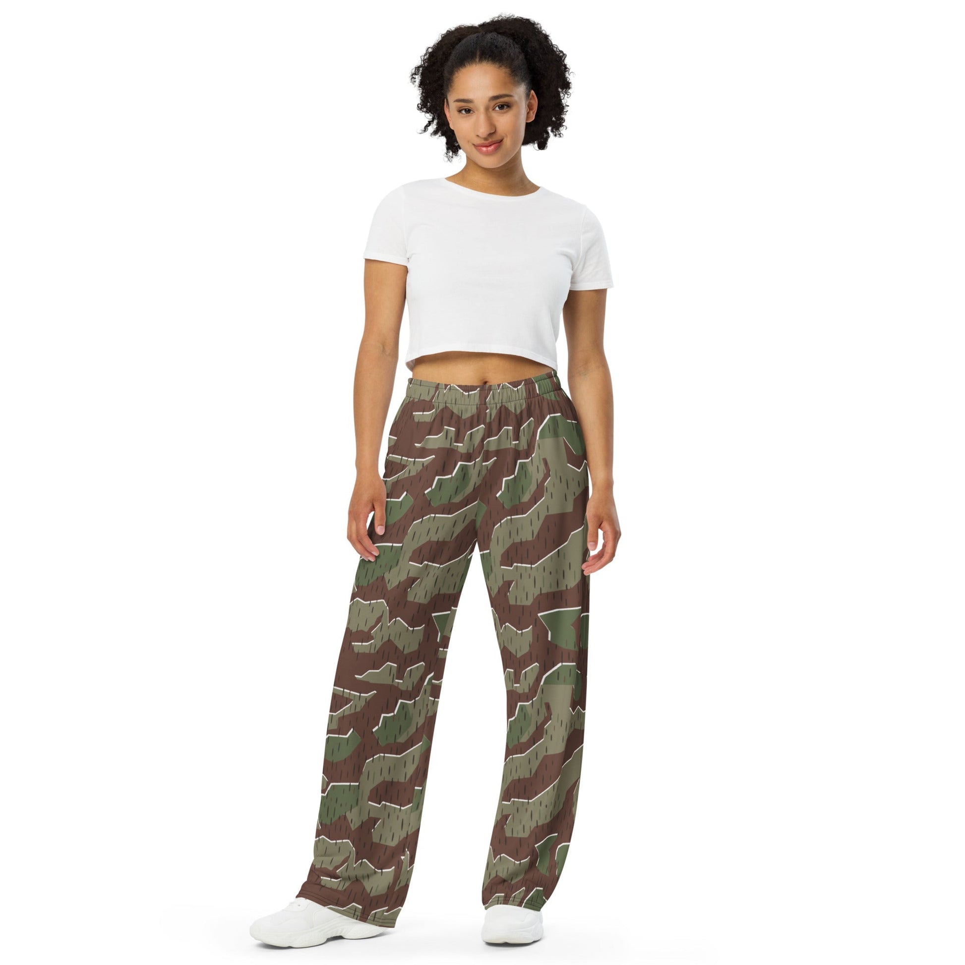 German Splittermuster Bundeswehr Paratrooper CAMO unisex wide-leg pants - Wide-leg Pants