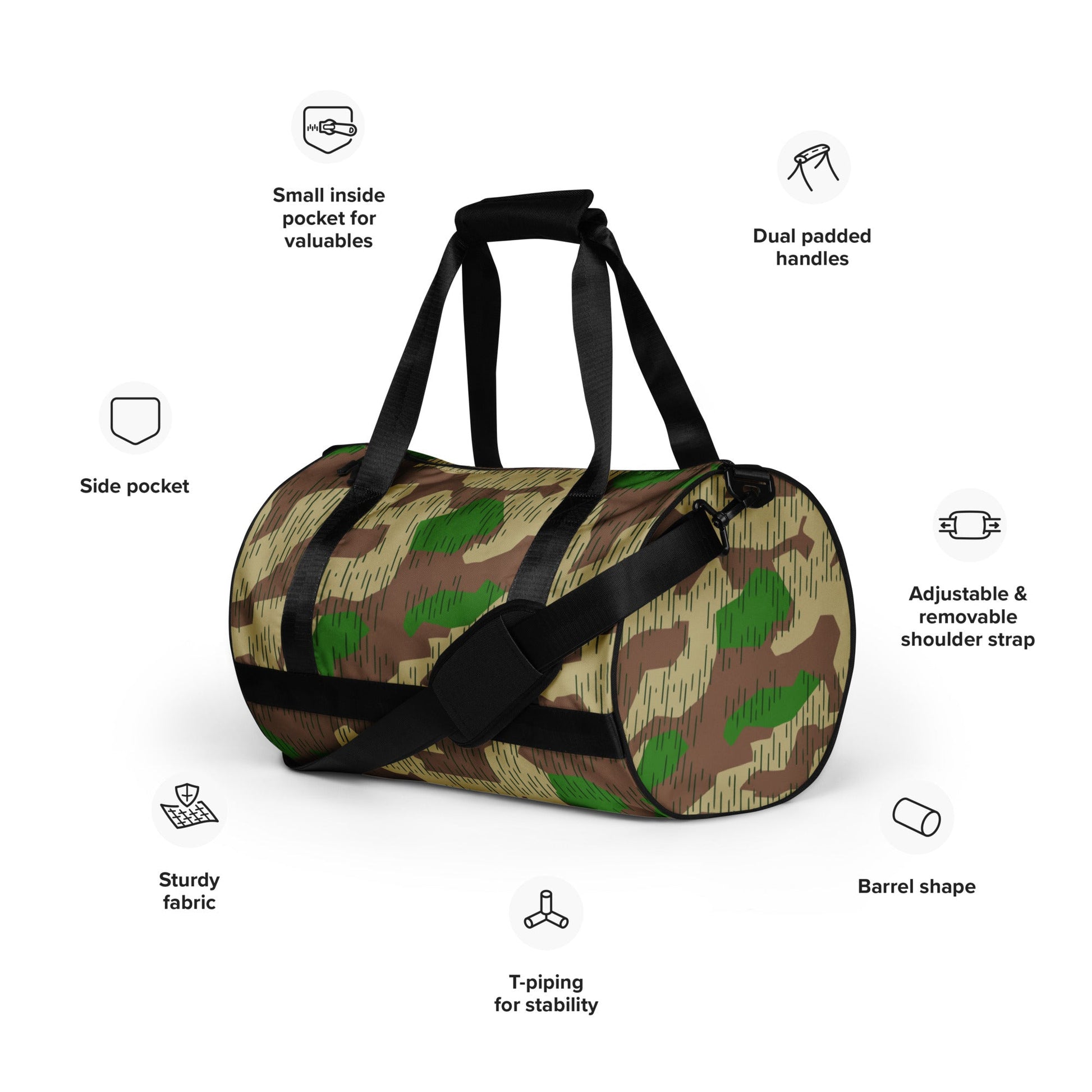 German Splittermuster Buntfarbendruck 31 CAMO gym bag - Gym Bags