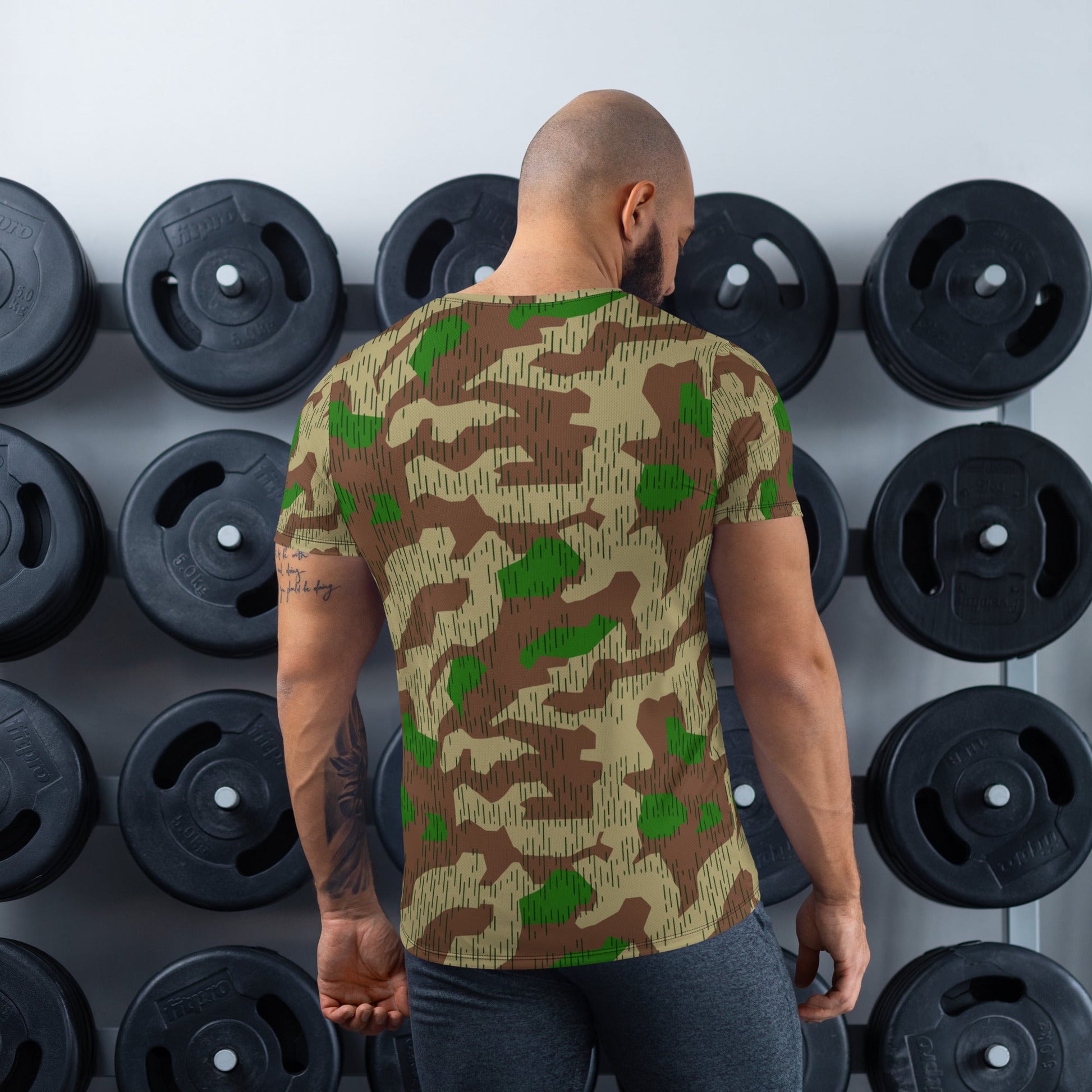 German Splittermuster Buntfarbendruck 31 CAMO Mens Athletic T-shirt - T-Shirts