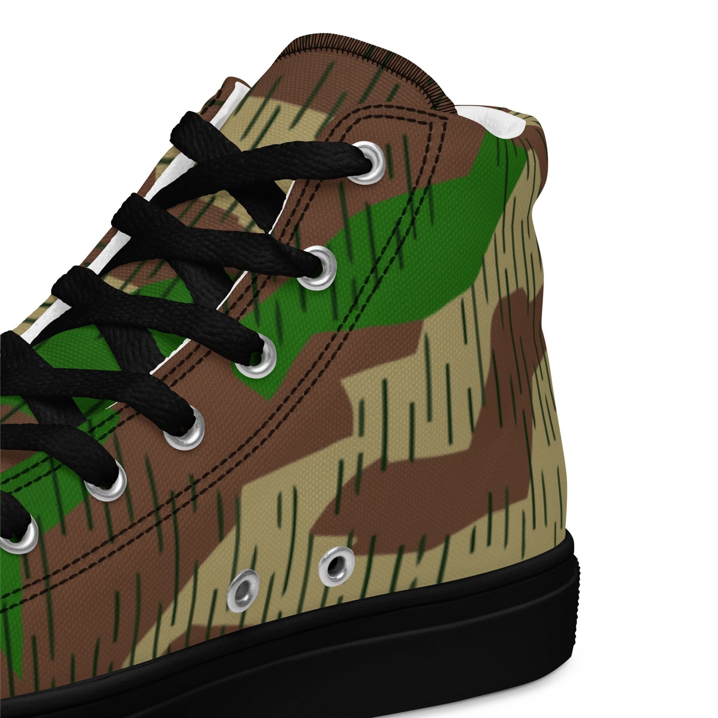 German Splittermuster Buntfarbendruck 31 CAMO Mens high top canvas shoes - High Top Canvas Shoes