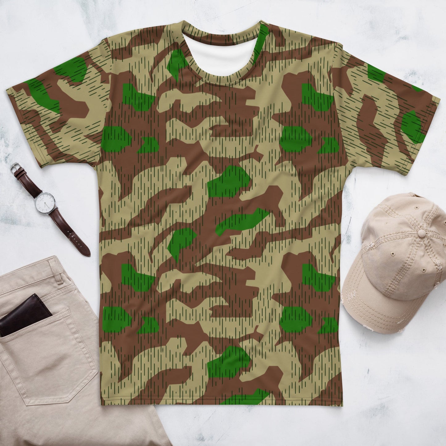 German Splittermuster Buntfarbendruck 31 CAMO Mens t-shirt - XS - T-Shirts