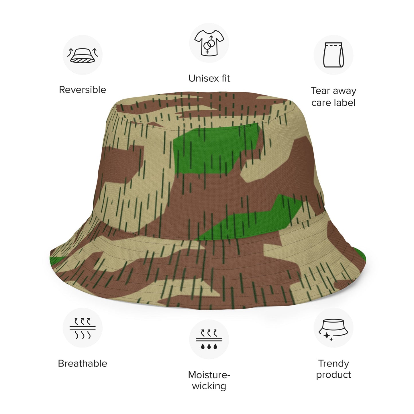 German Splittermuster Buntfarbendruck 31 CAMO Reversible bucket hat Bucket Hats