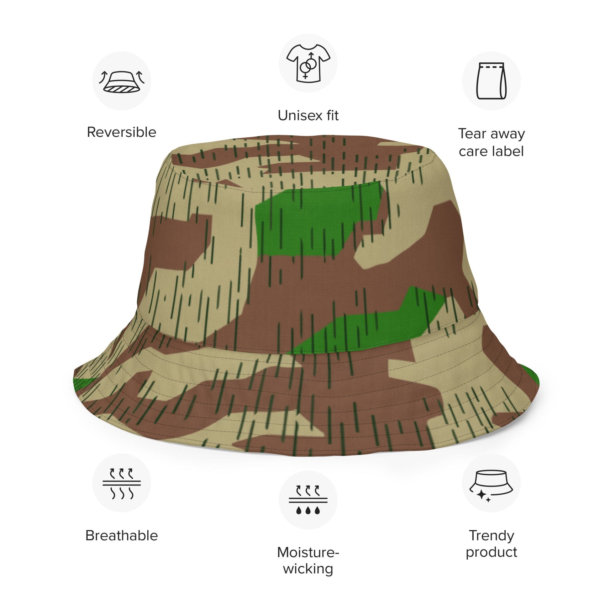 German Splittermuster Buntfarbendruck 31 CAMO Reversible bucket hat Bucket Hats