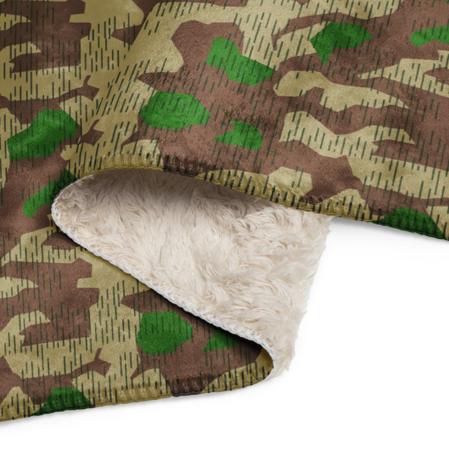 German Splittermuster Buntfarbendruck 31 CAMO Sherpa blanket Blankets