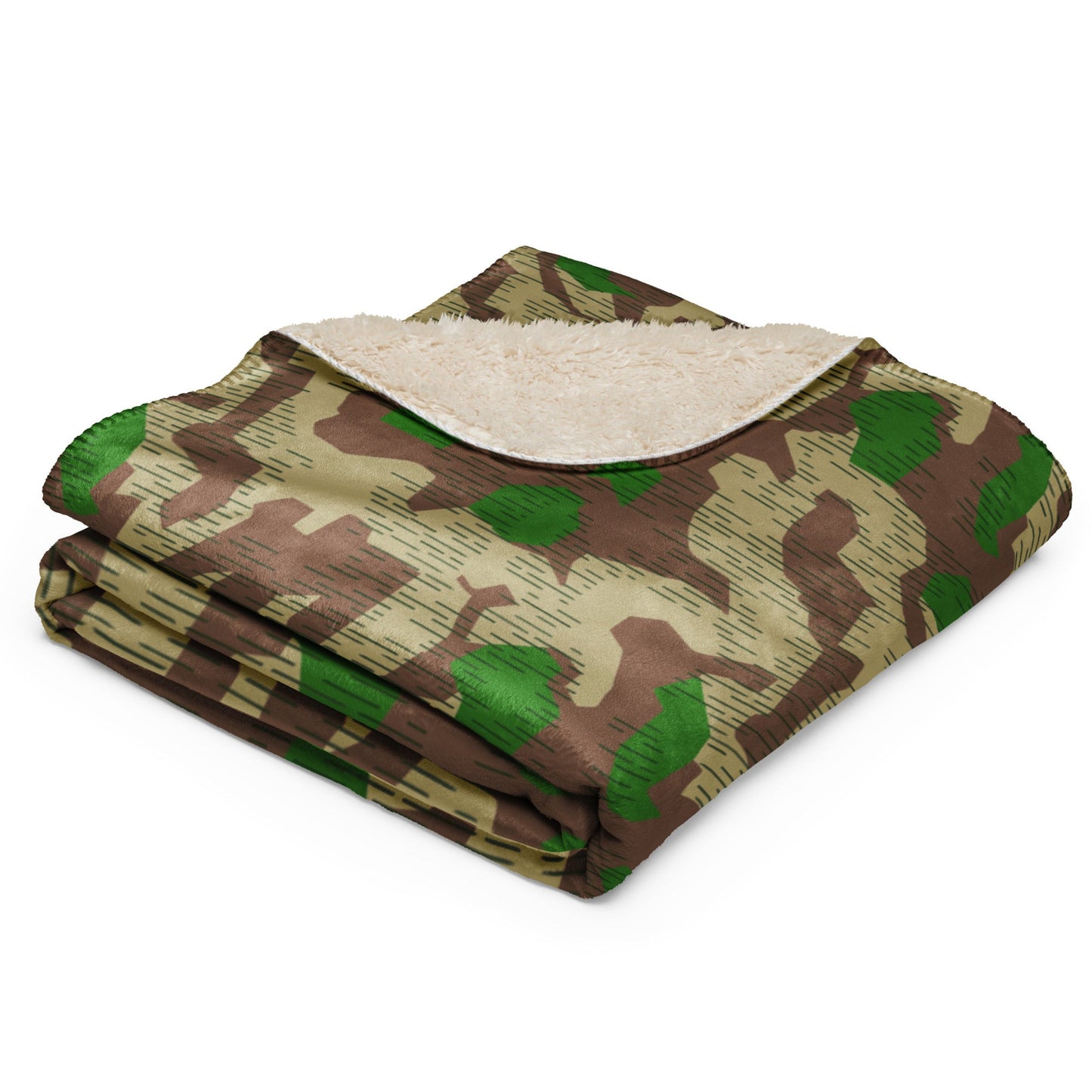German Splittermuster Buntfarbendruck 31 CAMO Sherpa blanket Blankets