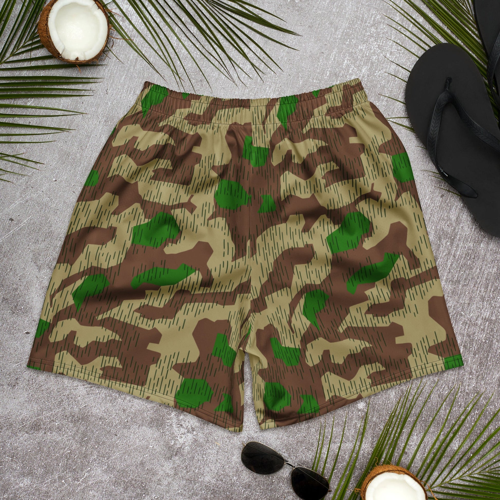 German Splittermuster Buntfarbendruck 31 CAMO Unisex Athletic Long Shorts