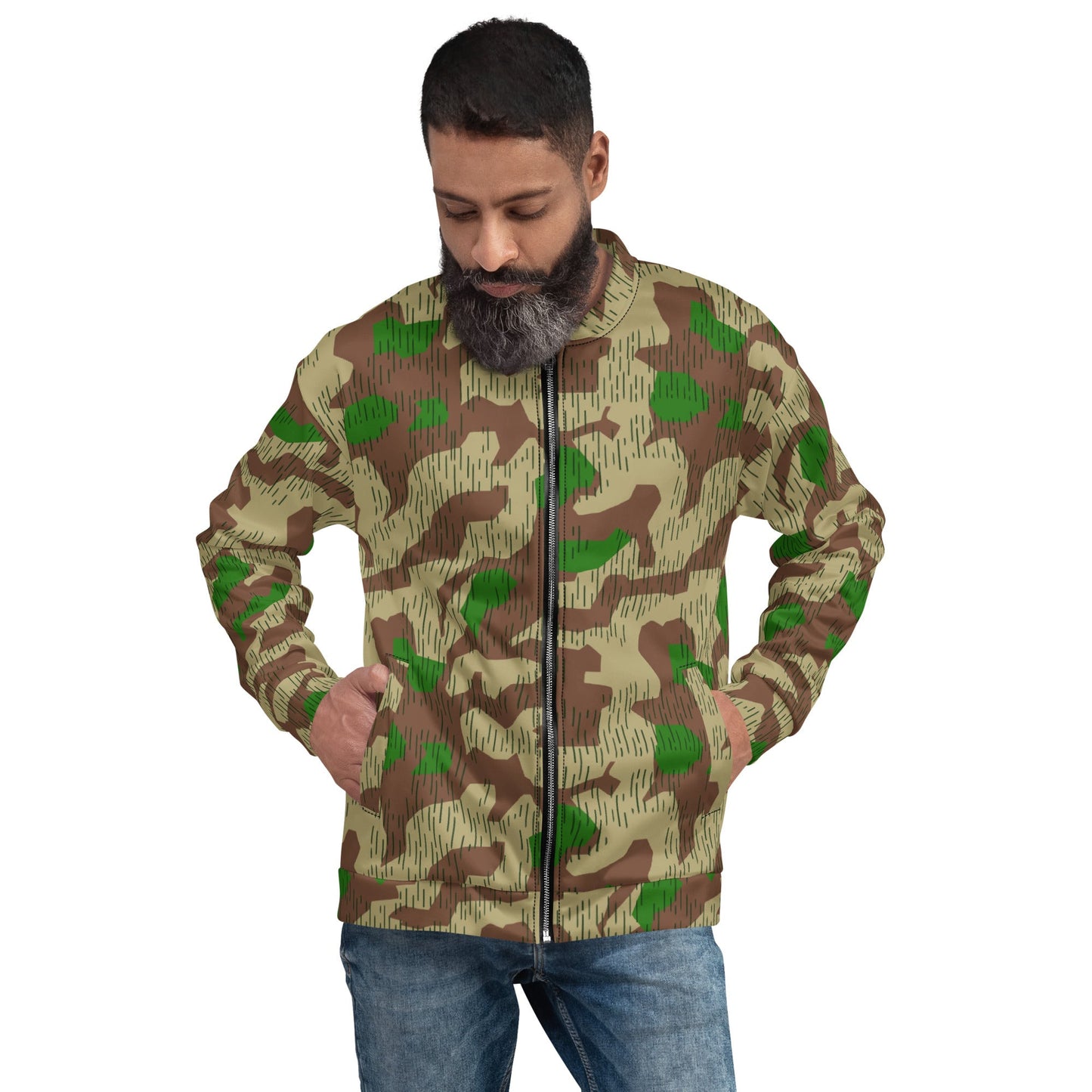 German Splittermuster Buntfarbendruck 31 CAMO Unisex Bomber Jacket - Jackets