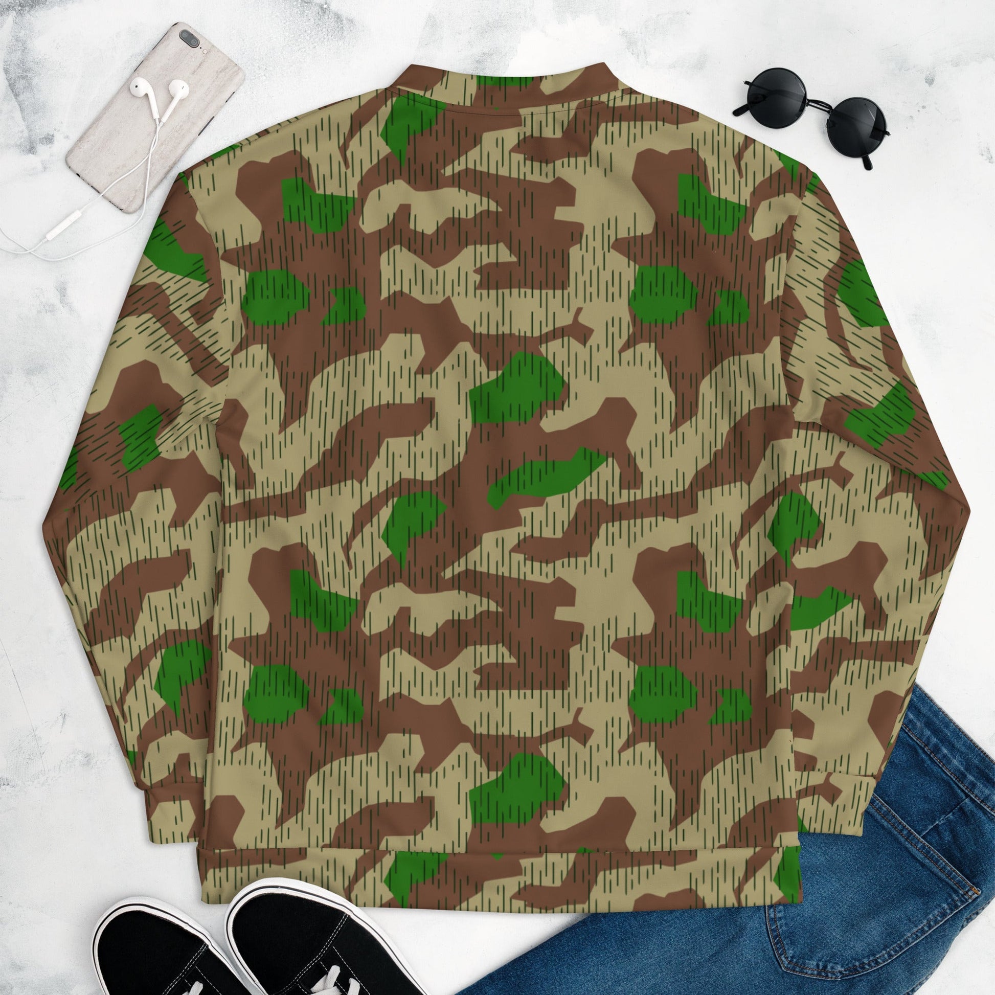 German Splittermuster Buntfarbendruck 31 CAMO Unisex Bomber Jacket - Jackets