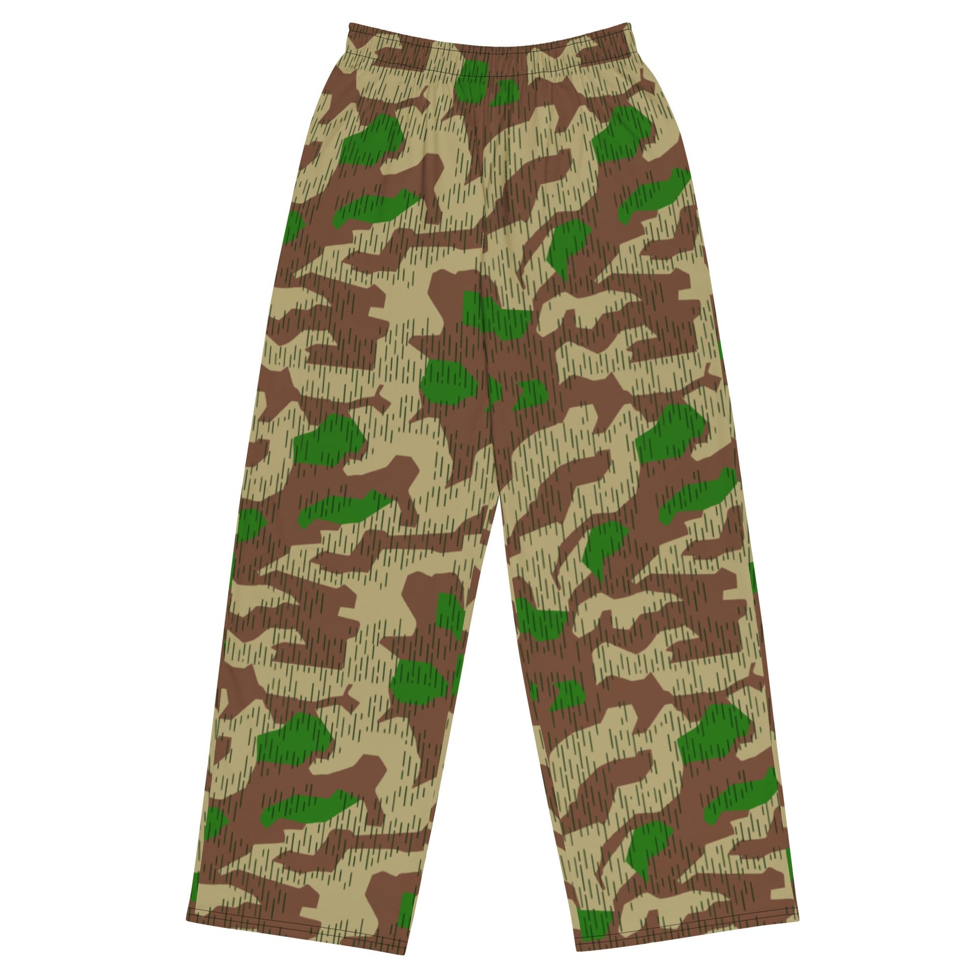 German Splittermuster Buntfarbendruck 31 CAMO unisex wide-leg pants - 2XS - Wide-leg Pants
