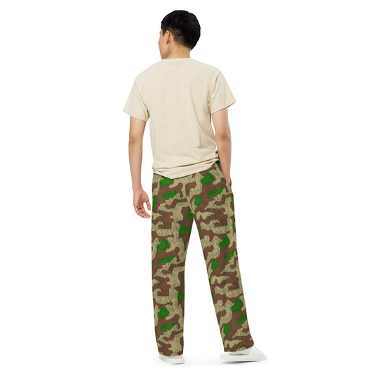 German Splittermuster Buntfarbendruck 31 CAMO unisex wide-leg pants - Wide-leg Pants