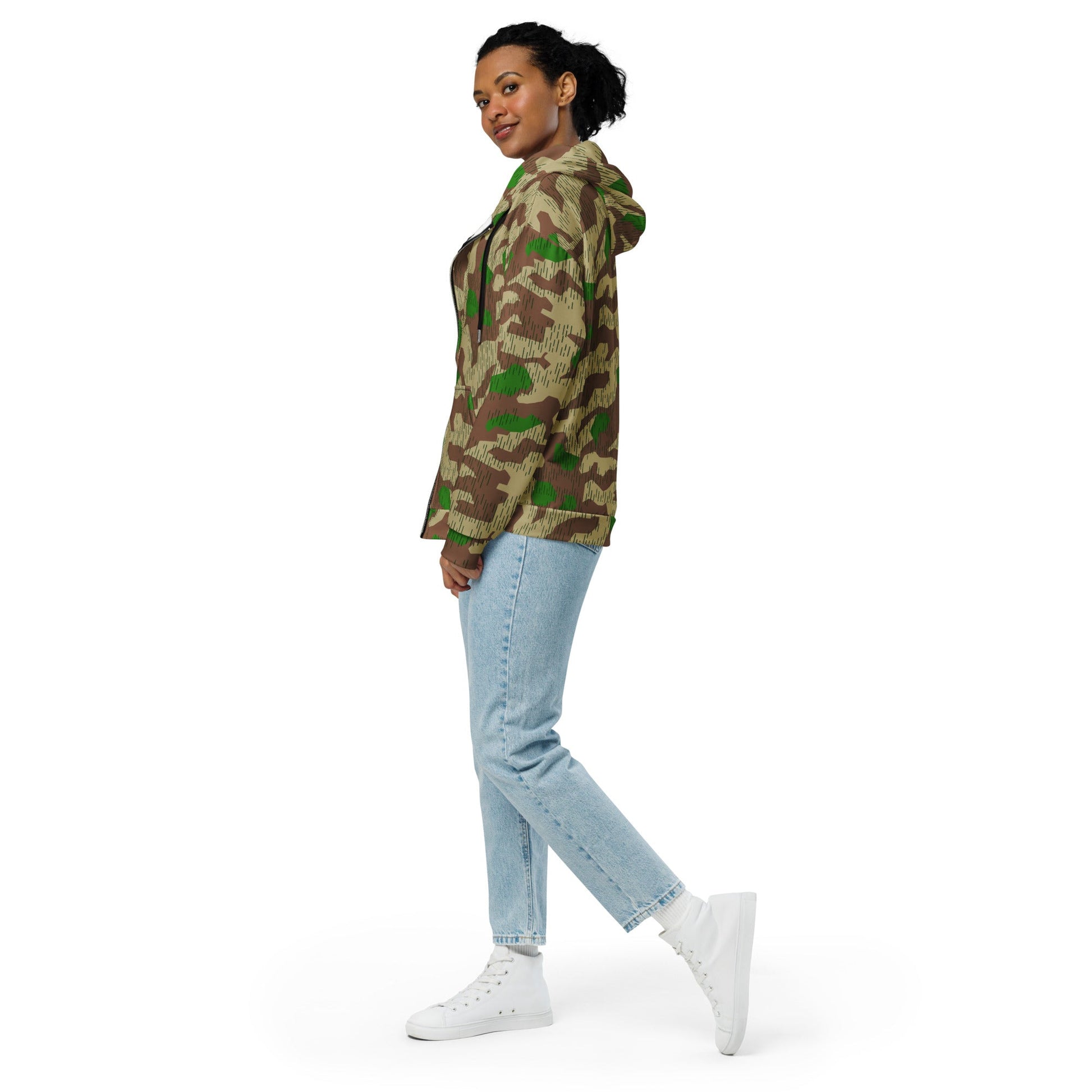 German Splittermuster Buntfarbendruck 31 CAMO Unisex zip hoodie Zip Hoodies