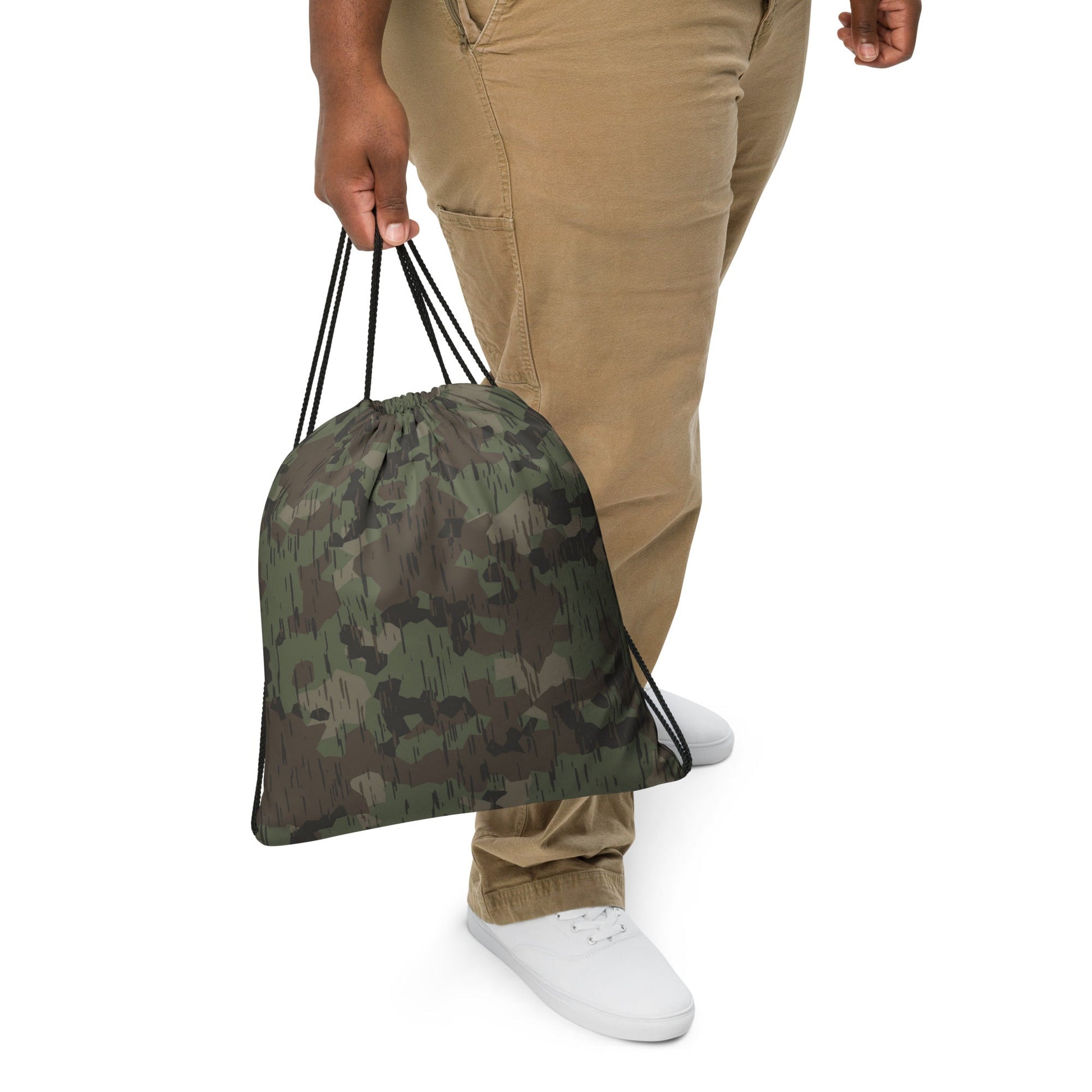 German Splittermuster Fractal Rain CAMO Drawstring Bag - Bags