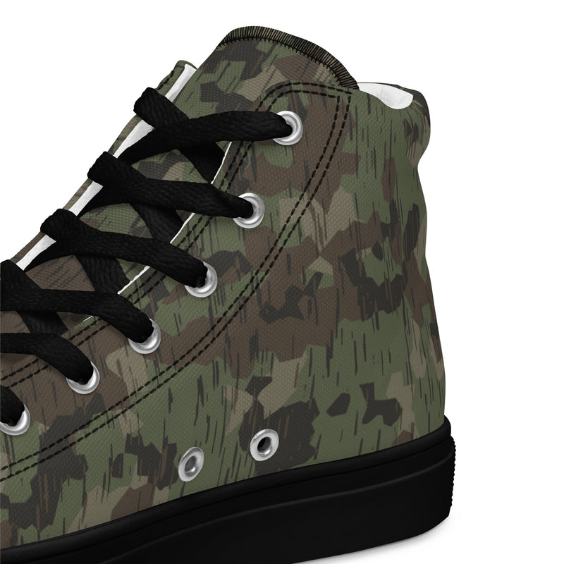 Splittermuster Fractal Rain CAMO Mens High-Top Canvas Shoes