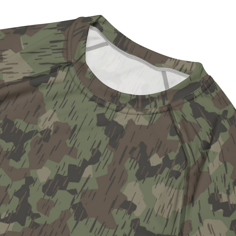 Splittermuster Fractal Rain CAMO Mens Short-Sleeve Rash Guard