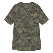 Splittermuster Fractal Rain CAMO Mens Short-Sleeve Rash Guard