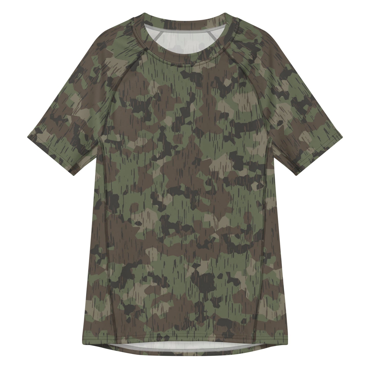 German Splittermuster Fractal Rain CAMO Mens Short-Sleeve Rash Guard - 2XS - Short-sleeve Guards