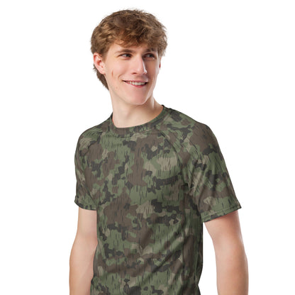 German Splittermuster Fractal Rain CAMO Mens Short-Sleeve Rash Guard - Short-sleeve Guards