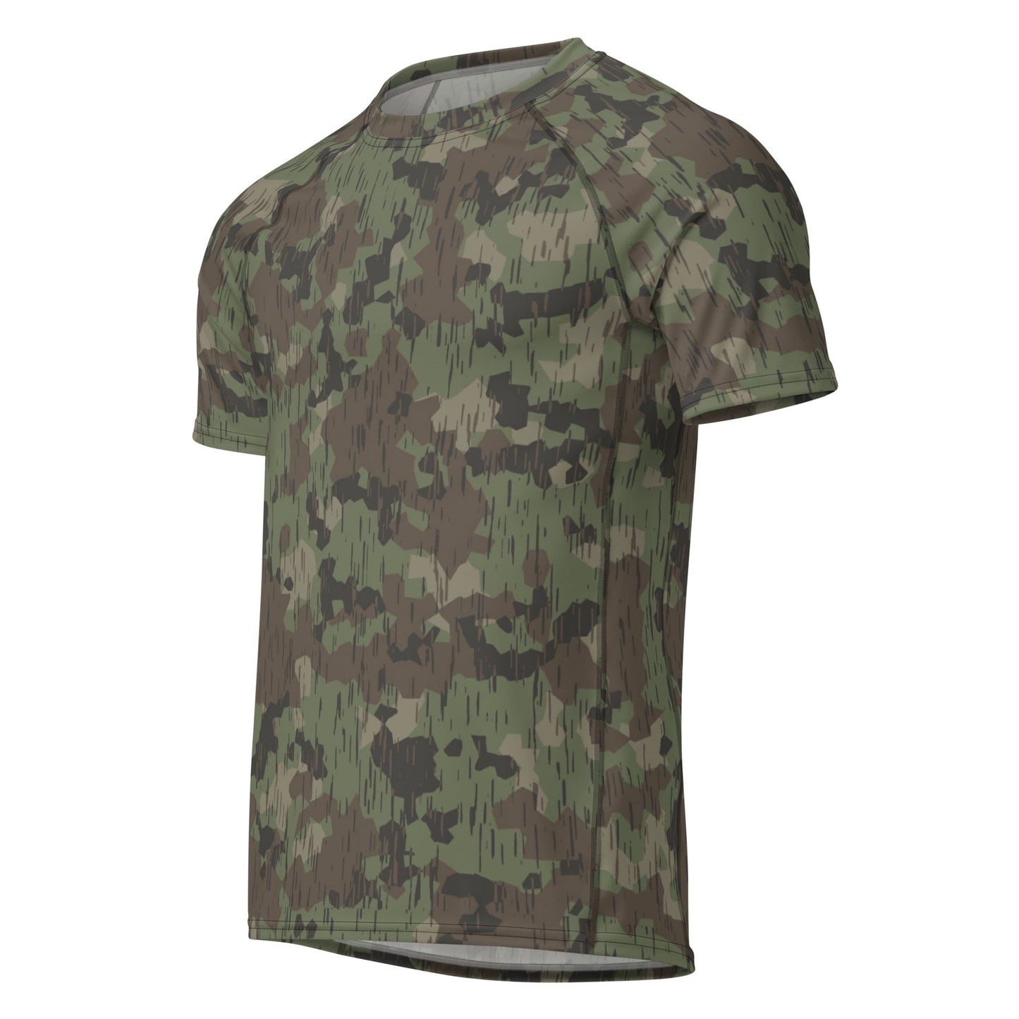 German Splittermuster Fractal Rain CAMO Mens Short-Sleeve Rash Guard - Short-sleeve Guards