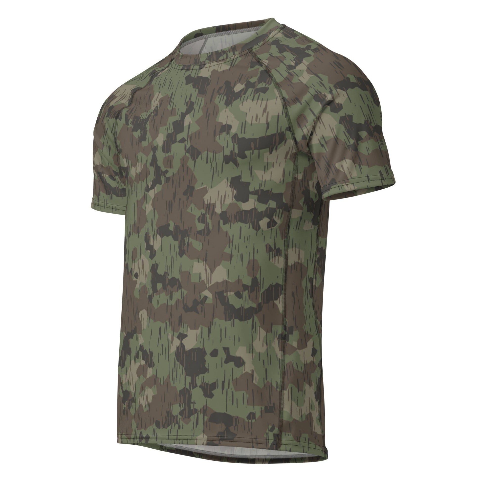 German Splittermuster Fractal Rain CAMO Mens Short-Sleeve Rash Guard - Short-sleeve Guards