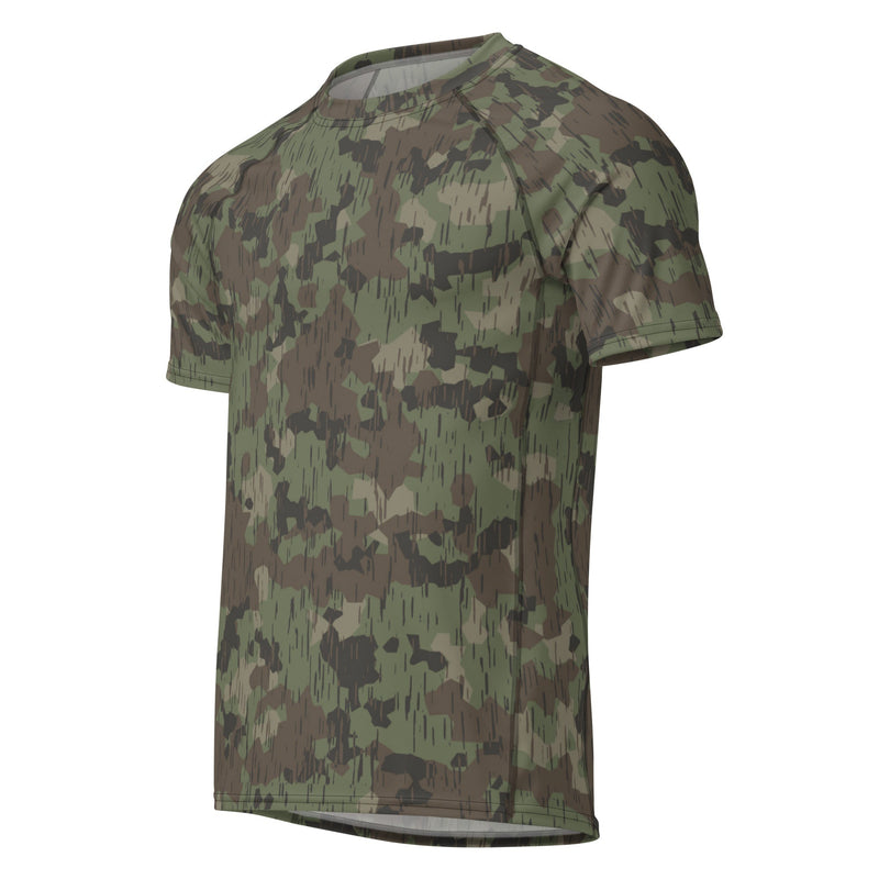 Splittermuster Fractal Rain CAMO Mens Short-Sleeve Rash Guard