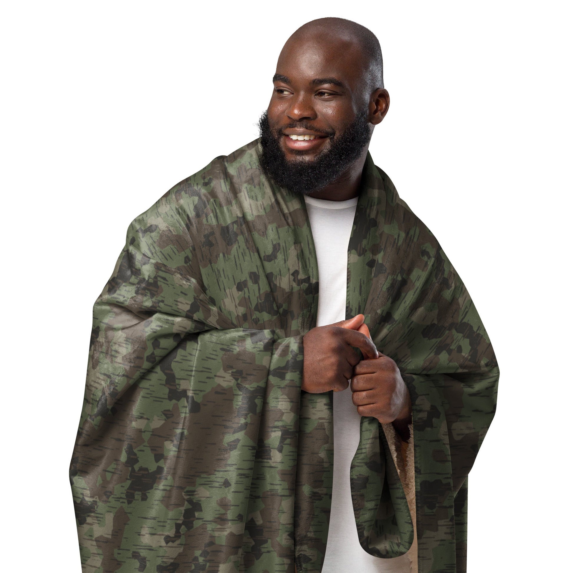 German Splittermuster Fractal Rain CAMO Sherpa Blanket