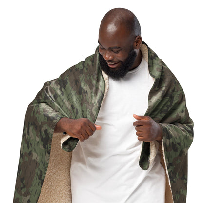 German Splittermuster Fractal Rain CAMO Sherpa Blanket