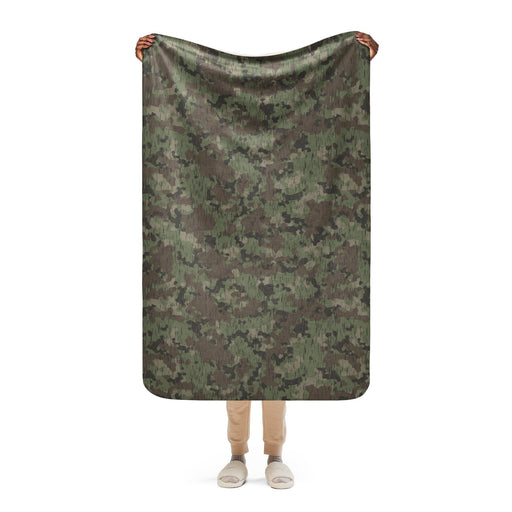 Splittermuster Fractal Rain CAMO Sherpa Blanket - 37″×57″