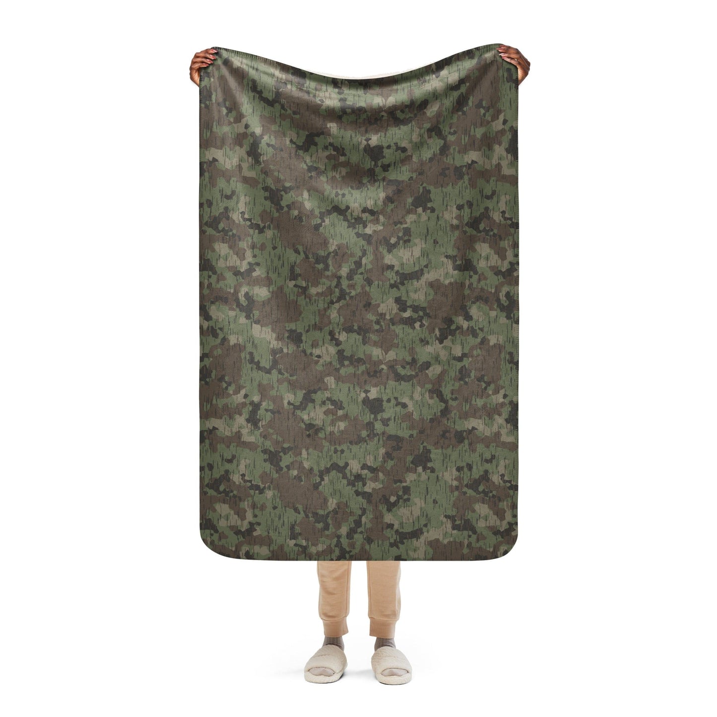 German Splittermuster Fractal Rain CAMO Sherpa blanket - 37″×57″ - Blankets