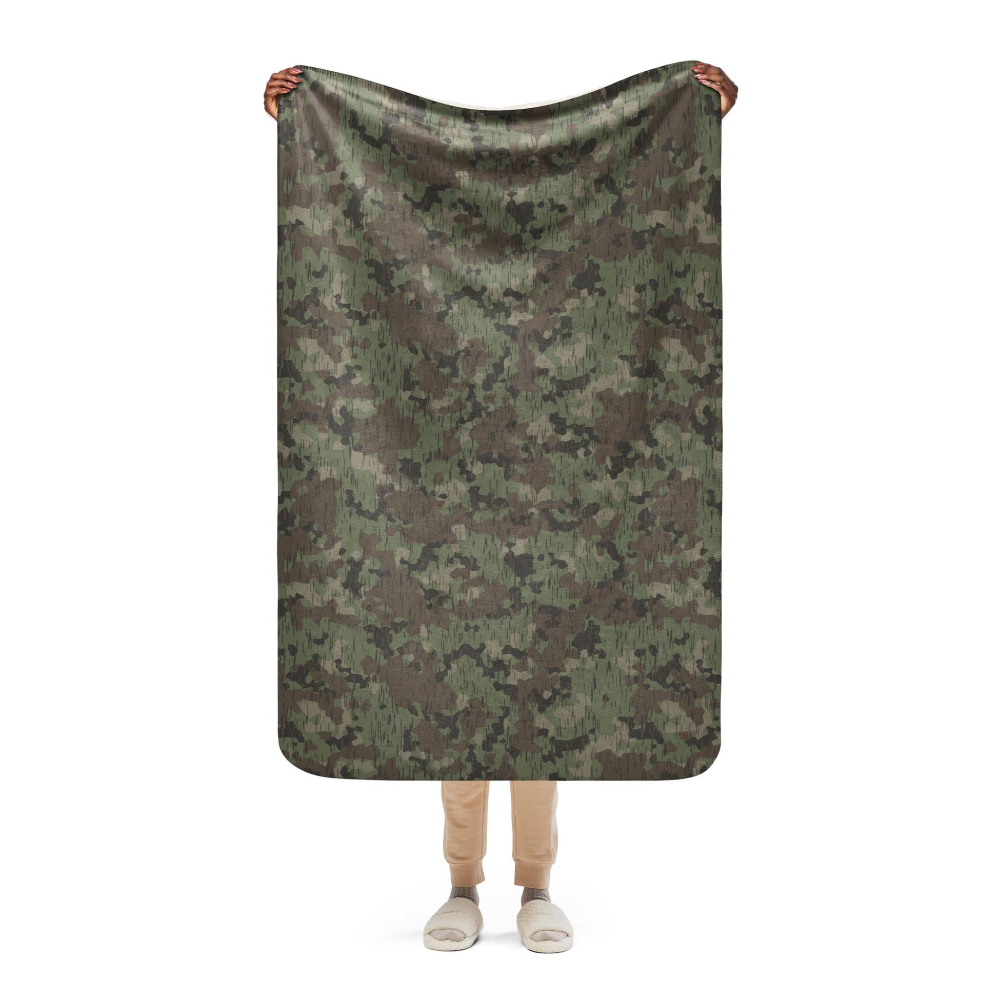 German Splittermuster Fractal Rain CAMO Sherpa blanket - 37″×57″ - Blankets