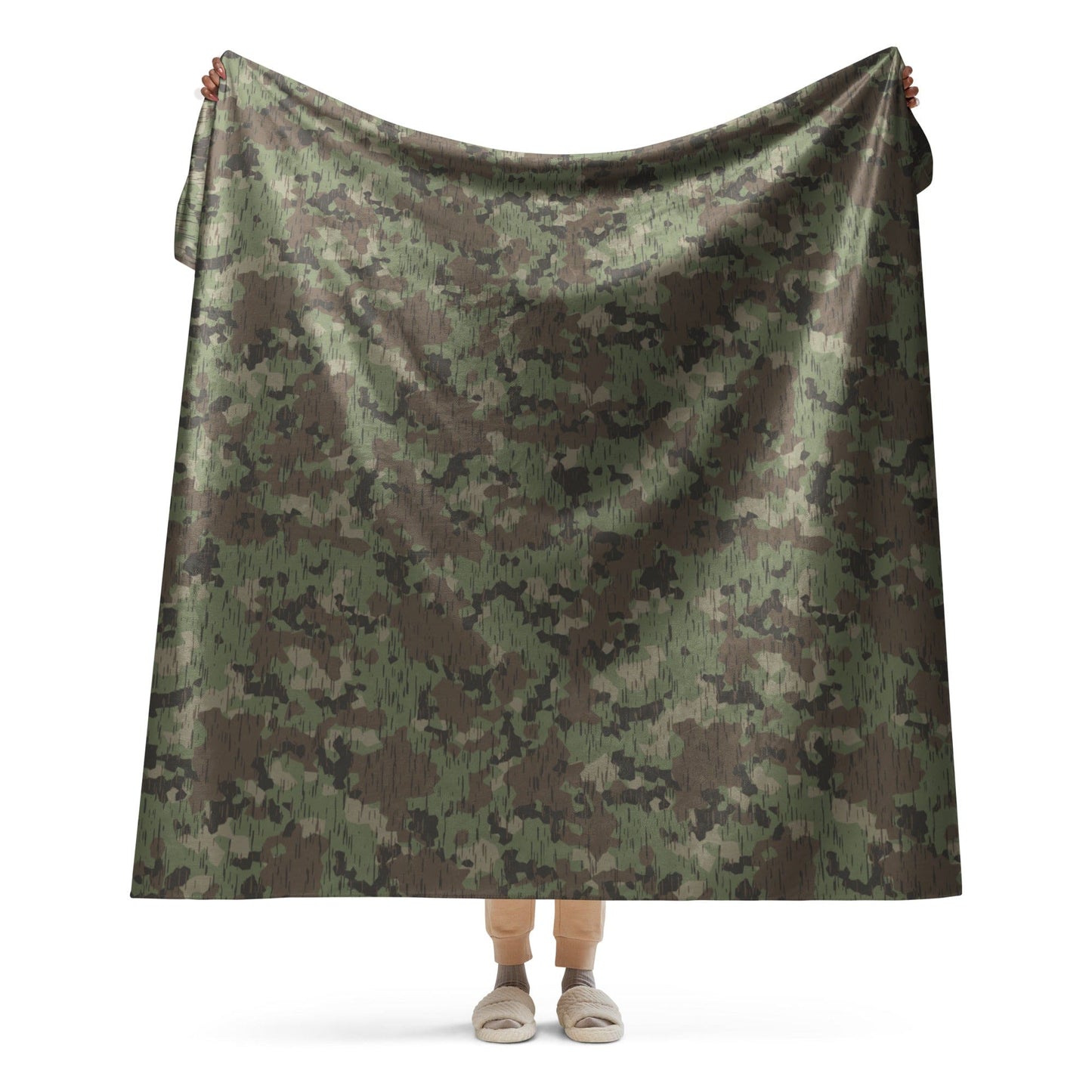 German Splittermuster Fractal Rain CAMO Sherpa blanket - 60″×80″ - Blankets