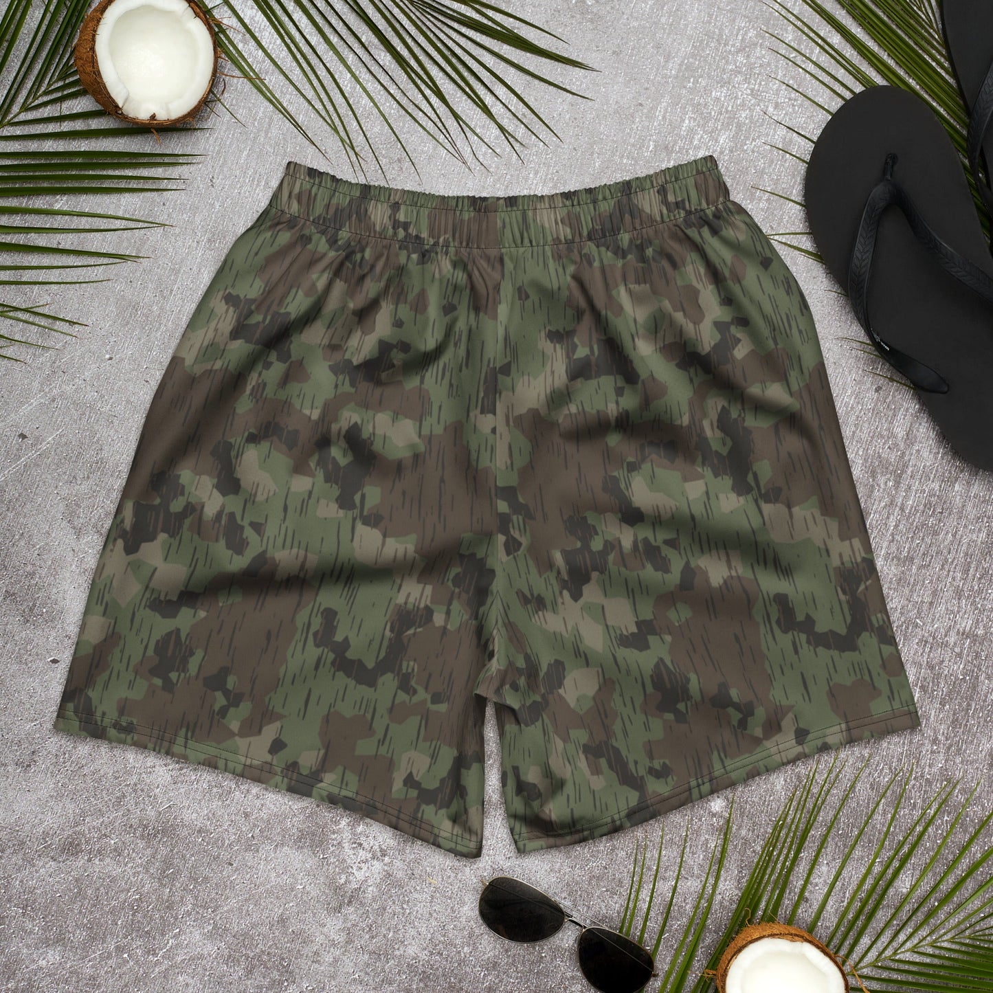 German Splittermuster Fractal Rain CAMO Unisex Athletic Long Shorts