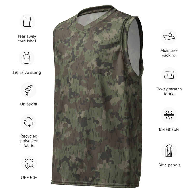 Splittermuster Fractal Rain CAMO Unisex Basketball Jersey