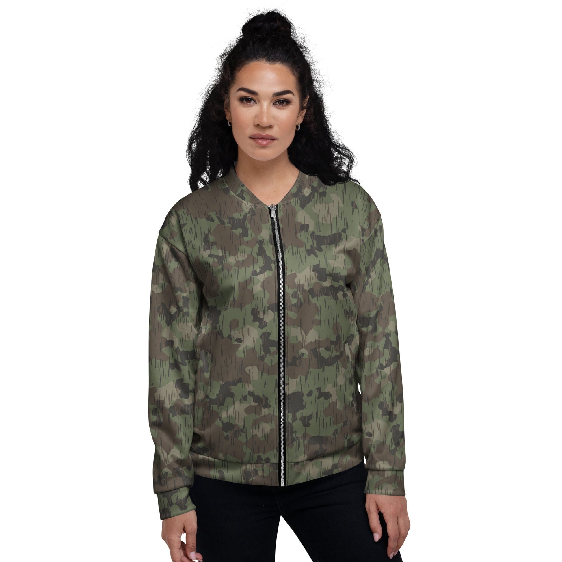 German Splittermuster Fractal Rain CAMO Unisex Bomber Jacket - Jackets