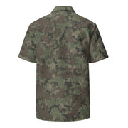 Splittermuster Fractal Rain CAMO Unisex Short-Sleeve Button Shirt - Button-Up