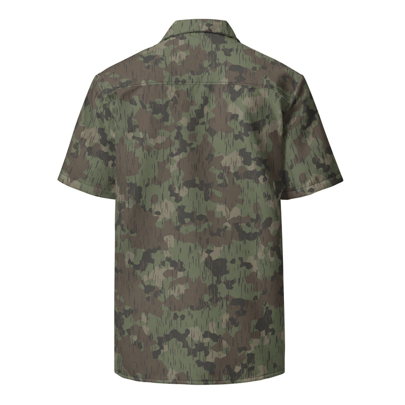 Splittermuster Fractal Rain CAMO Unisex Short-Sleeve Button Shirt - Button-Up